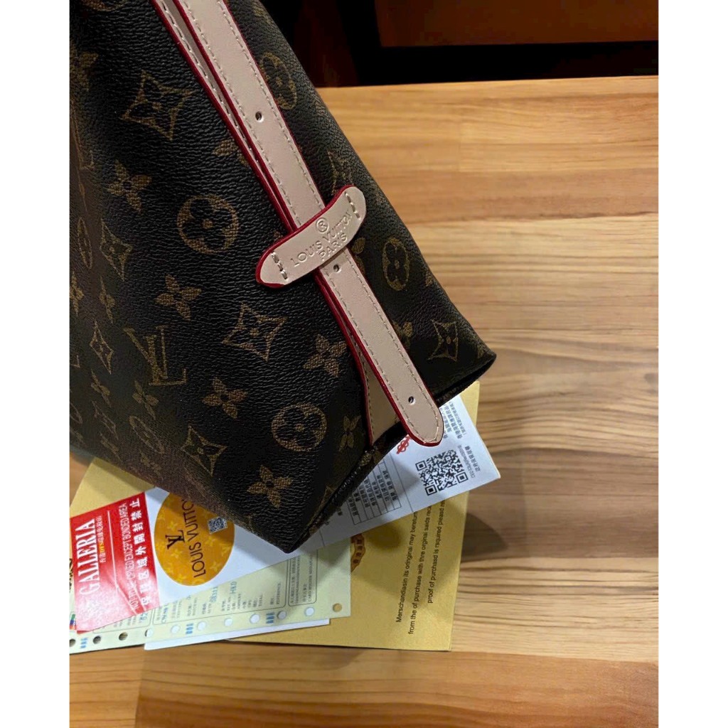Set túi nữ Shopping Carryall L.V 2 chi tiết kèm ví cầm tay quai xách super vip fullbox size 33 Smano bags