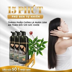 Dầu gội phủ bạc sin hair nhật bản 500ml - thảo dược nhuộm đen tóc nâu tóc nhân sâm nhật bản