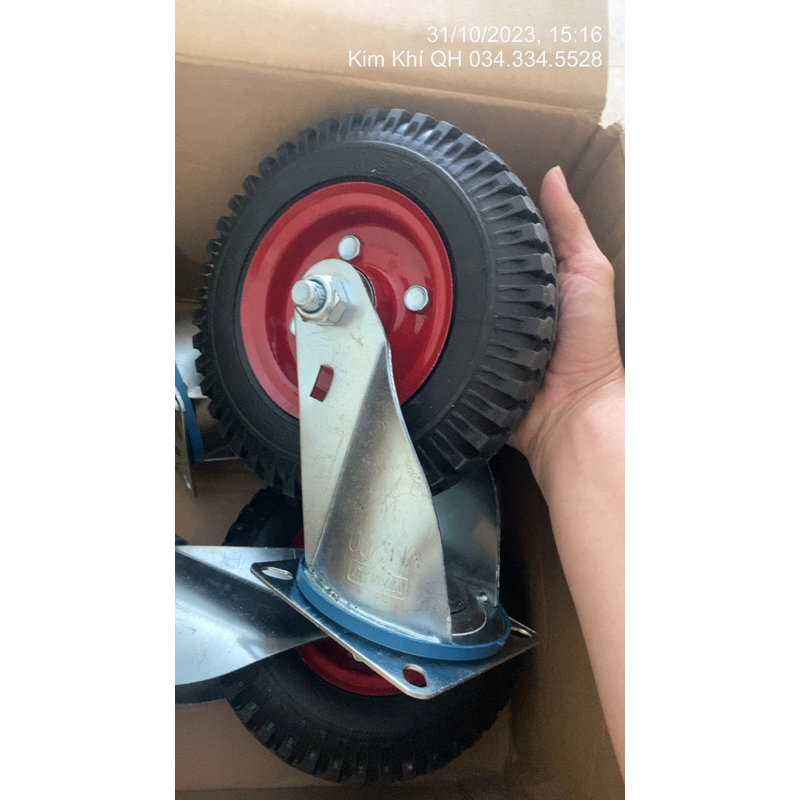 Bánh Xe đẩy hàng 20cm xoay 360 độ chịu tải trọng 500kg