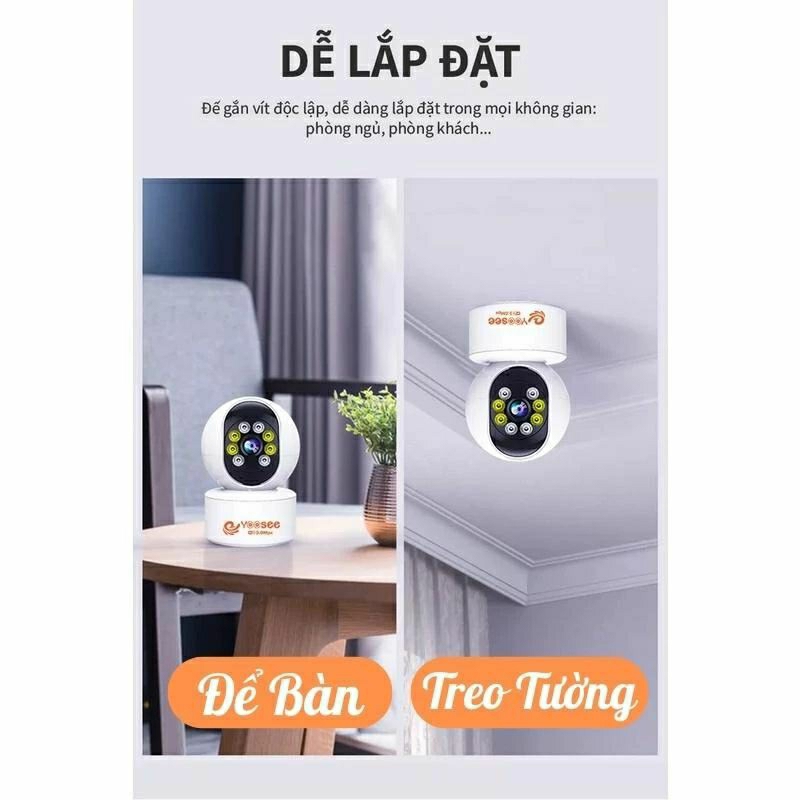 Camera Yoosee YS 2031 xoay 360 độ, có đèn hồng ngoại, Full HD 1080P - Camera yoosee trong nhà | BH 1
