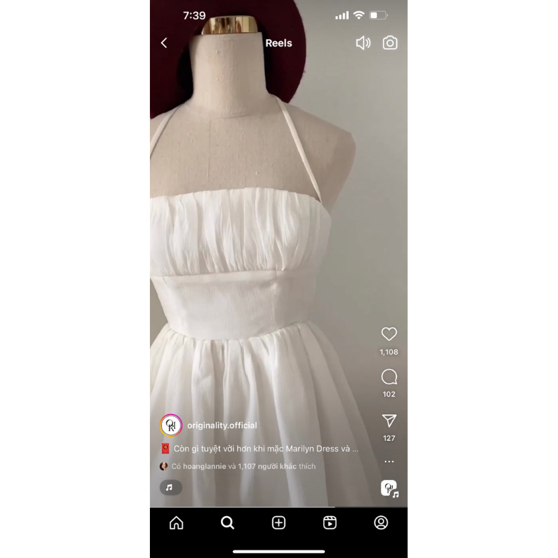 Pass đầm trắng Marilyn Originality