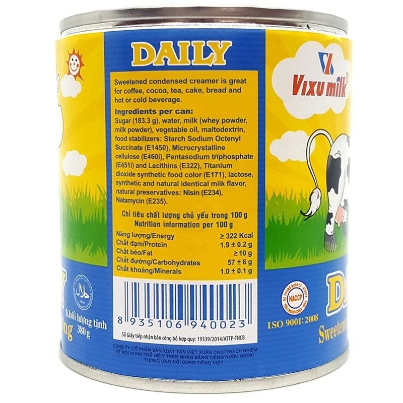 Sữa đặc có đường Daily 380g