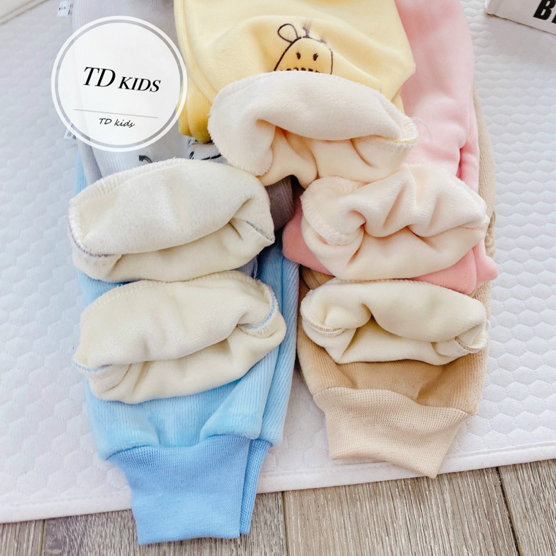 Quần nỉ lót lông cao cấp siêu mềm mịn mông đóng bỉm cho bé trai và bé gái