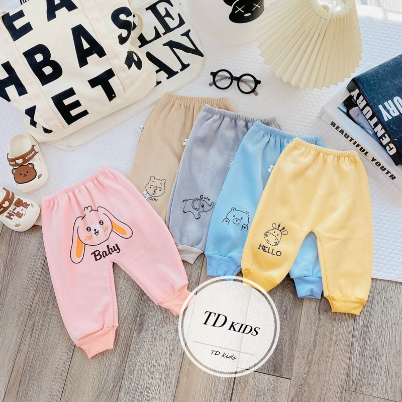 Quần nỉ lót lông cao cấp siêu mềm mịn mông đóng bỉm cho bé trai và bé gái