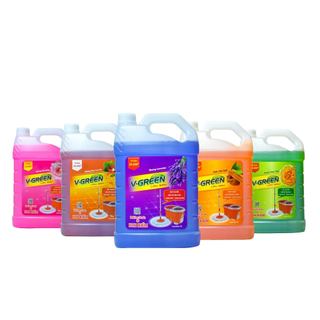 Nước lau sàn 4Kg V-green 4kg hương quế, charming, thiên thảo, lavender, kẹo caosu 4kg