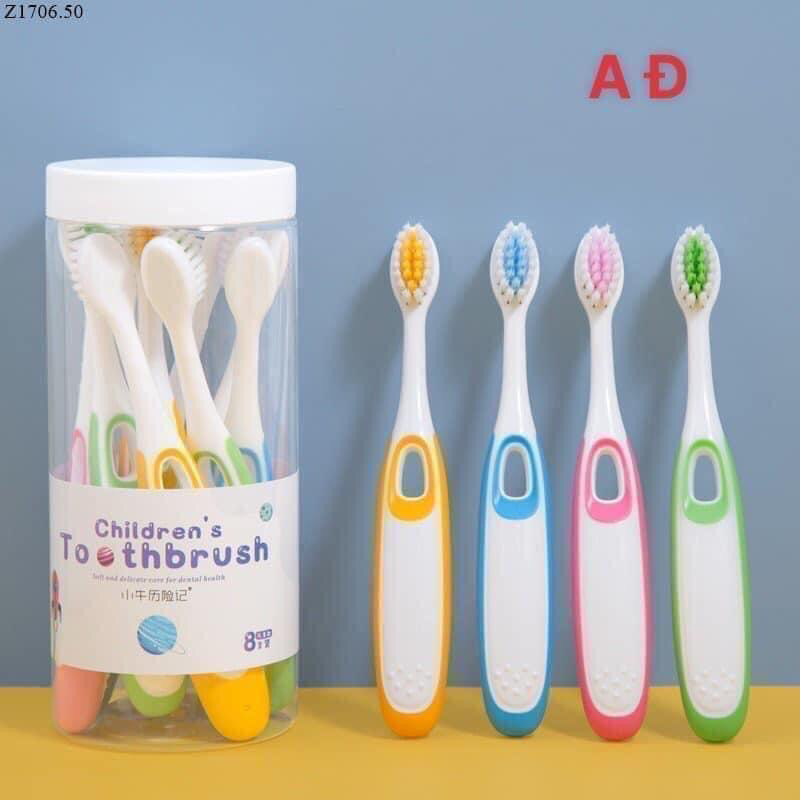 Hộp 8 bàn chải Tooth Brush sợi lông tơ siêu mềm phù hợp cho cả trẻ em và người lớn