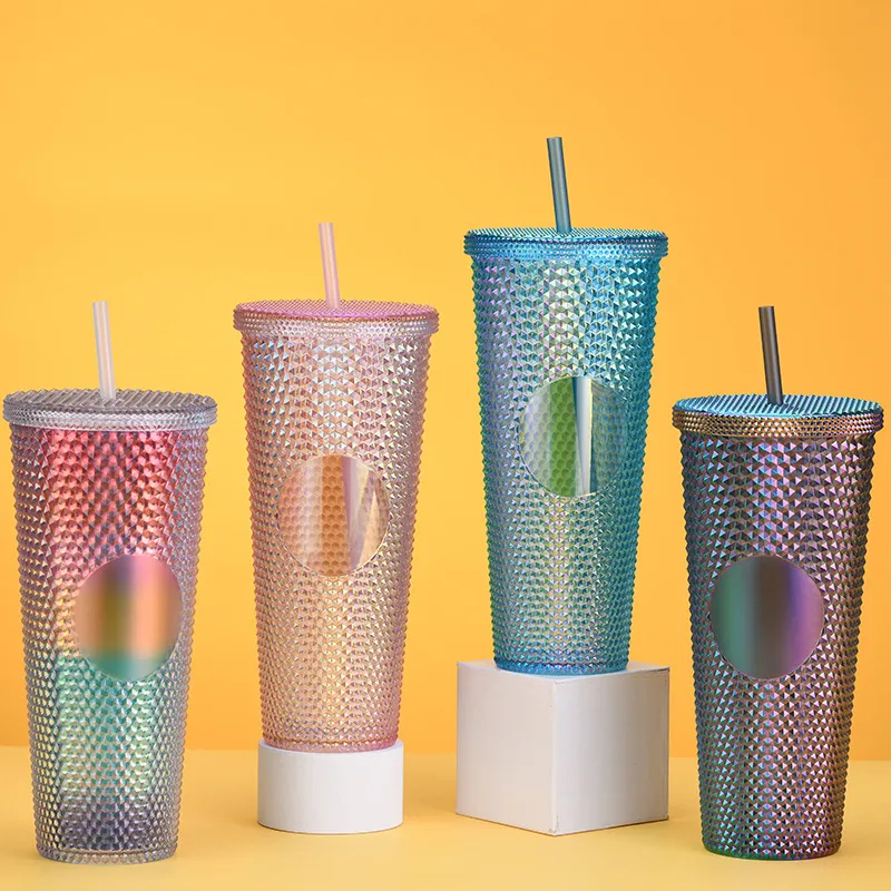 Ly Lấp Lánh Thời Trang Starbuck 710ml, Cốc Gai Sầu Riêng 710ml có kèm ống hút Wotocup