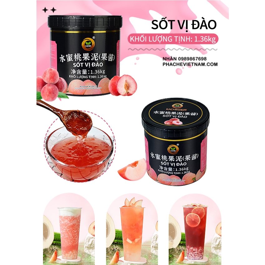 Mứt/ Sốt Vị Đào Hồng hãng Kachin
