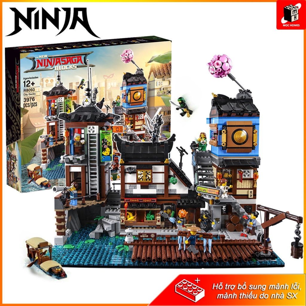 [Sẵn hàng] Đồ chơi lắp ráp Ninjago City Docks R8093 70657 | Hỗ trợ chi tiết thiếu bởi Moc Homes