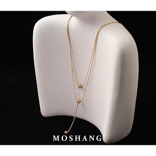 TTN5533 - Dây chuyền titan nhuyễn bi 2 tầng cao cấp xinh xắn