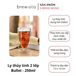 Ly cà phê thủy tinh 2 lớp brewista - 250ml