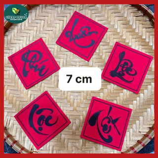 Chữ tết, xuân, phúc, lộc, thọ trang trí hình vuông, chữ thư pháp trang trí tết
