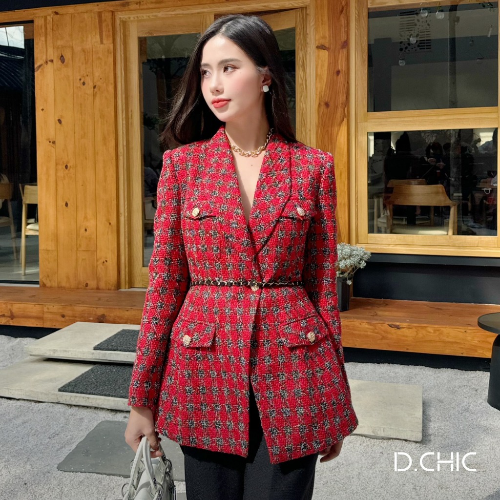 Áo khoác dáng dài 4 túi trước D.CHIC MS: 160699