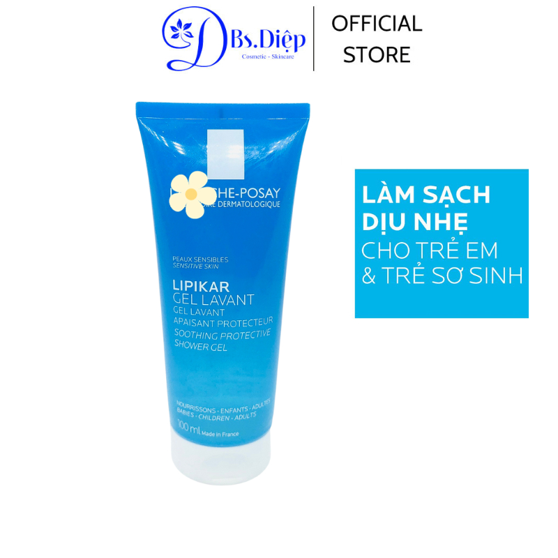 LA ROCHE-POSAY gel tắm giúp làm sạch , dịu da và bảo vệ da cho da nhạy cảm LIPIKAR