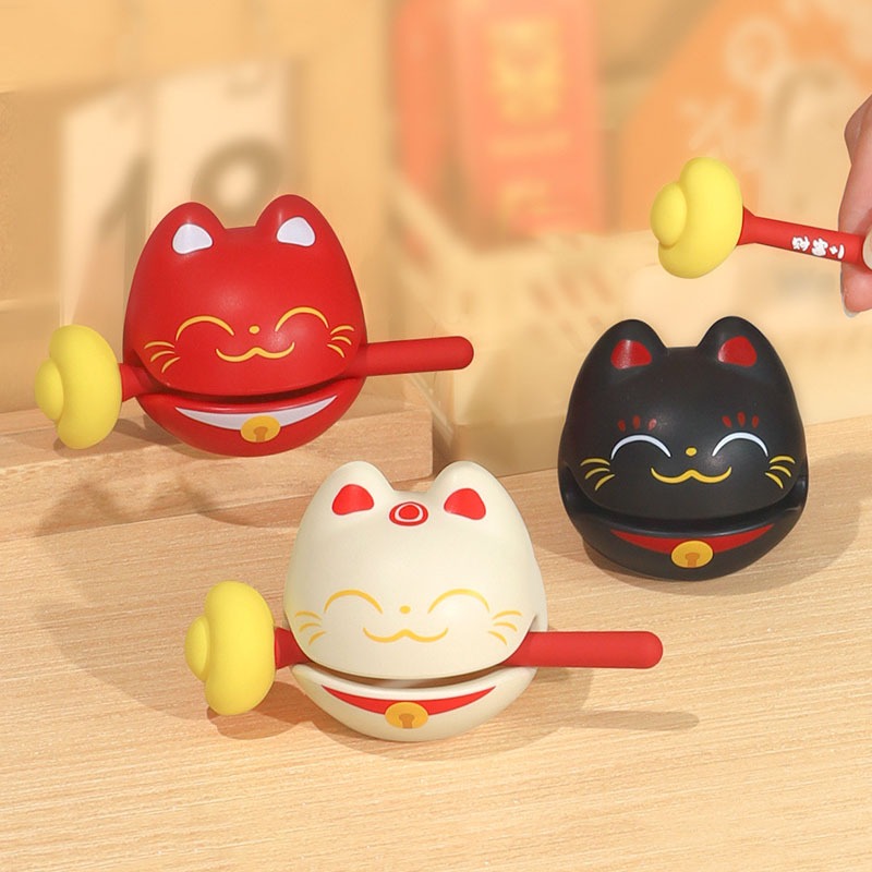 Bộ Gõ Mõ Tịnh Tâm Hình Mèo Thần Tài Mang Tới Sự May Mắn, An Lành - Đồ Chơi Phong Thuỷ Trang Trí Văn Phòng, Bàn Làm Việc