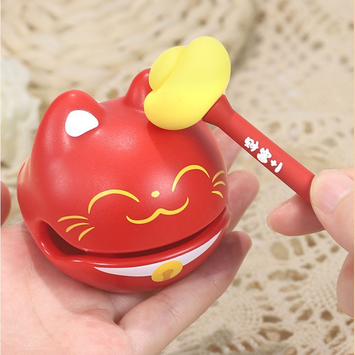 Bộ Gõ Mõ Tịnh Tâm Hình Mèo Thần Tài Mang Tới Sự May Mắn, An Lành - Đồ Chơi Phong Thuỷ Trang Trí Văn Phòng, Bàn Làm Việc