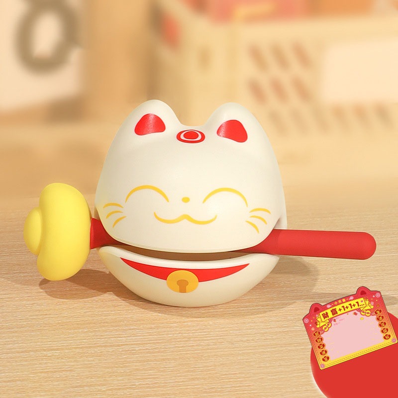 Bộ Gõ Mõ Tịnh Tâm Hình Mèo Thần Tài Mang Tới Sự May Mắn, An Lành - Đồ Chơi Phong Thuỷ Trang Trí Văn Phòng, Bàn Làm Việc