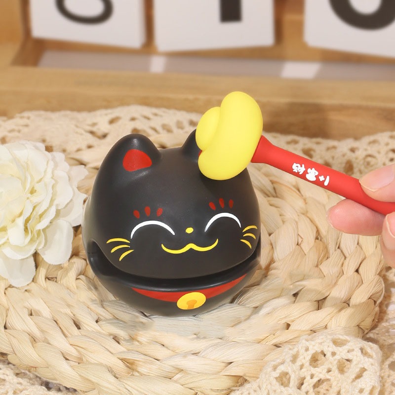 Bộ Gõ Mõ Tịnh Tâm Hình Mèo Thần Tài Mang Tới Sự May Mắn, An Lành - Đồ Chơi Phong Thuỷ Trang Trí Văn Phòng, Bàn Làm Việc