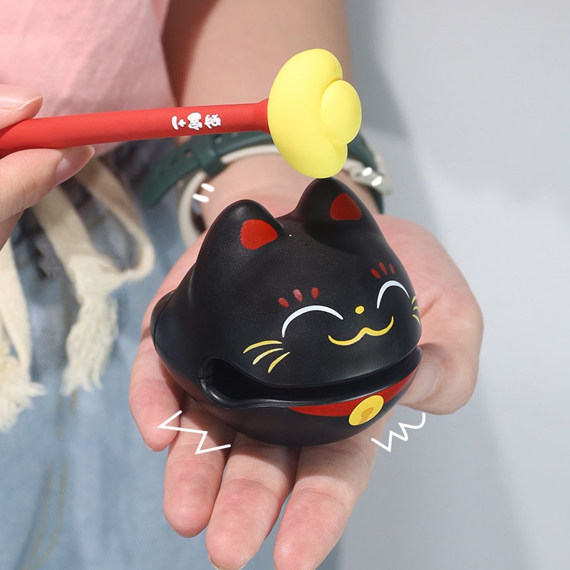 Bộ Gõ Mõ Tịnh Tâm Hình Mèo Thần Tài Mang Tới Sự May Mắn, An Lành - Đồ Chơi Phong Thuỷ Trang Trí Văn Phòng, Bàn Làm Việc