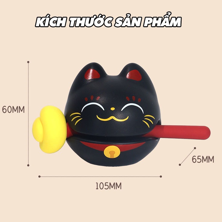Bộ Gõ Mõ Tịnh Tâm Hình Mèo Thần Tài Mang Tới Sự May Mắn, An Lành - Đồ Chơi Phong Thuỷ Trang Trí Văn Phòng, Bàn Làm Việc