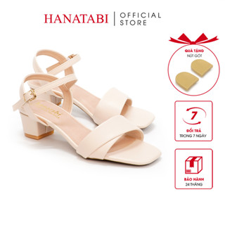 Giày Sandal Nữ Cao Gót 3cm Hanatabi Quai 1 Xếp Mũi Vuông Hậu C Đế TA Bigsize (35-41) Mã HNSD3F933