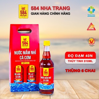 Nước mắm nhỉ 584 nha trang - chai thủy tinh 510ml - 40 độ đạm, t0540-6