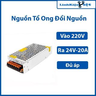 Nguồn tổ ong đổi nguồn từ 220V về 24V-20A ( loại xịn đủ công suất )