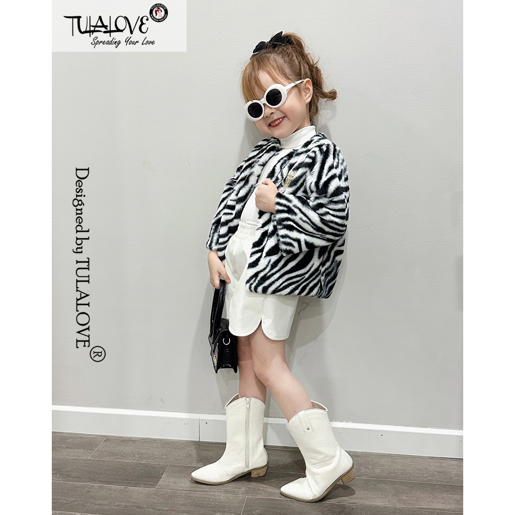 Quần Short Da Bé Gái Sành Điệu Cực Sang Tulalove, Quần Sooc Bé Gái Vải Da
