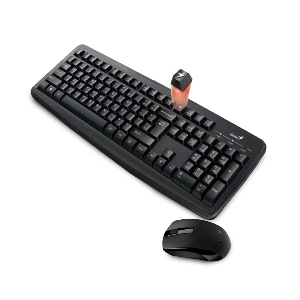 Bộ Bàn Phím Và Chuột Không Dây Wireless Genius Smart KM-8100 - Hàng Chính Hãng