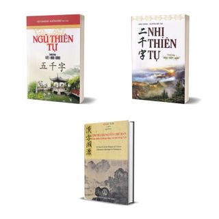 Sách - combo tìm về cội nguồn chữ hán + nhị thiên tự + ngũ thiên tự