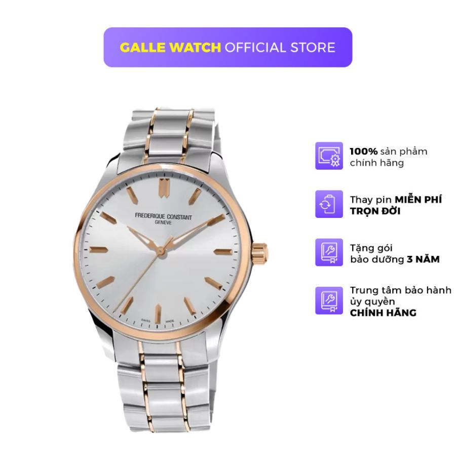 Đồng hồ nam Frederique Constant FC-230NV5B2B mặt kính Sapphire, chống nước 5ATM, dây thép không gỉ s
