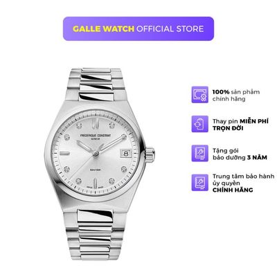 Đồng hồ nữ Frederique Constant FC-240SD2NH6B phong cách thời trang, mặt số đính kim cương, dây thép đeo tay