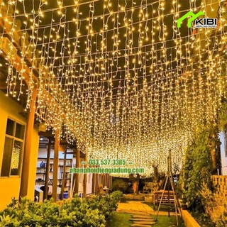 Đèn rèm mành mưa, đèn thả trần trang trí sáng vàng với chiều dài 6m, 8m, 12m, 18m