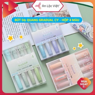 [GIÁ SIÊU SỐC] Hộp 4 Bút Dạ Quang Pastel cực đẹp, Ngòi bút lớn giúp tô highlight đủ dòng chữ viết tiện lợi - nhanh chóng