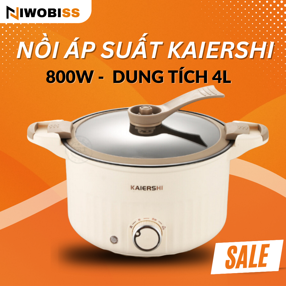 Nồi Áp Suất Đa Năng KAIERSHI JJ-24 Dung Tích 5L Size 24cm Công Suất 800W, 4 Chế Độ Lẩu, Hầm, Soup, Nấu Cơm