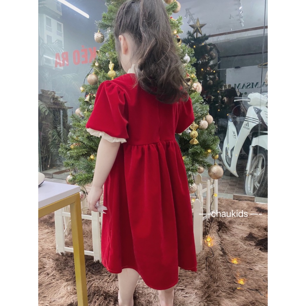 Váy bé gái công chúa - Váy đầm công chúa bé gái đính nơ ngực dễ thương từ 1 tuổi đến 5 tuổi