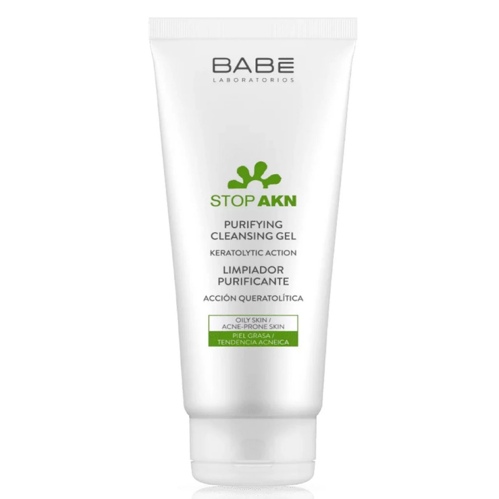 Sữa rửa mặt BABE Stop AKN Purifying Cleansing Gel cho da dầu mụn 200ml