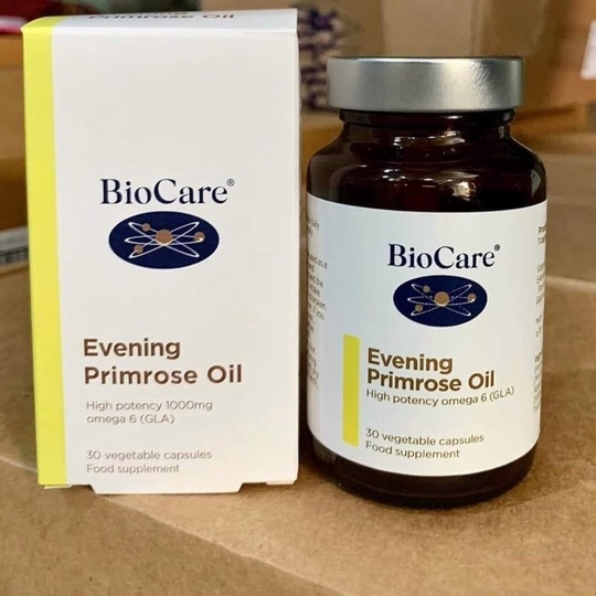 Tinh dầu hoa anh thảo BioCare Evening Primrose Oil 30v (Hộp)