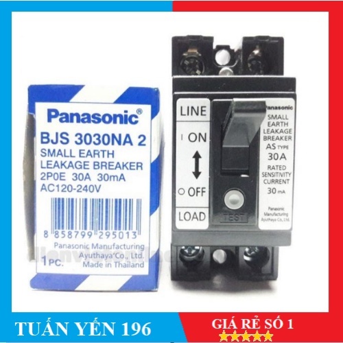 CB chống giật cóc Panasonic 30mA- Hàng chính Hãng