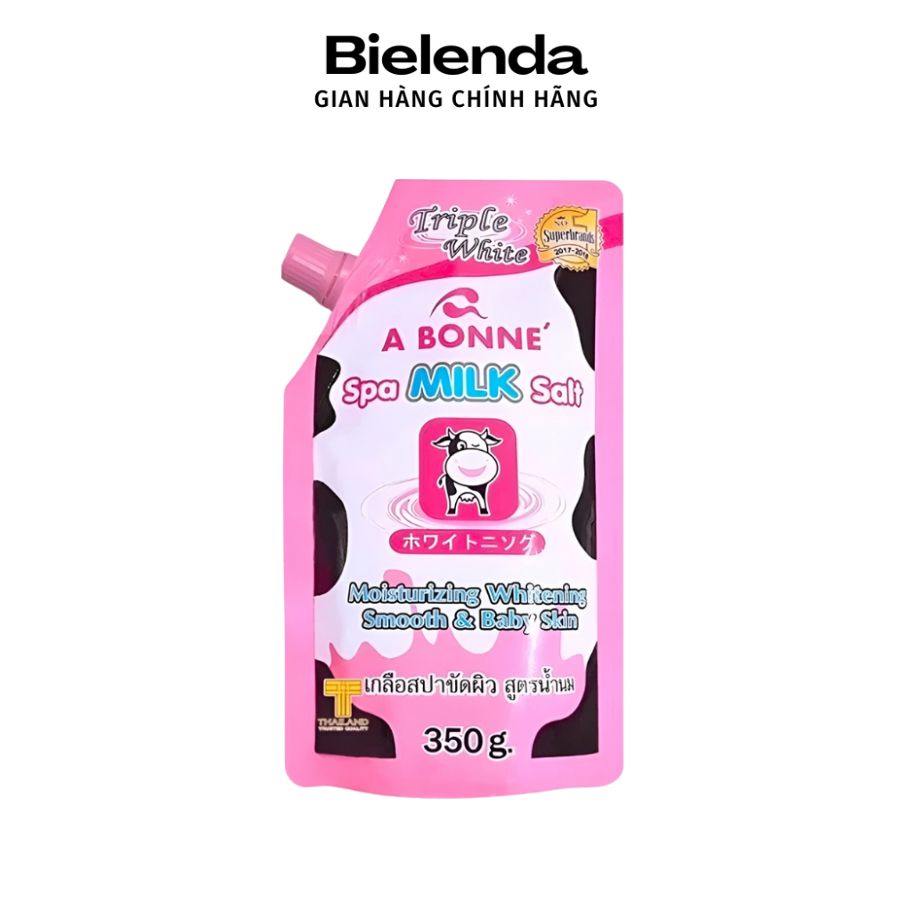 Muối Tắm Sữa Bò - Tẩy Tế Bào Da Chết Body Cơ Thể A Bonne Trắng Sáng Mềm Da Dưỡng Ẩm Spa Milk Salt Thái Lan 350gr