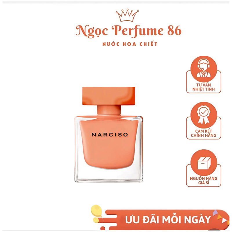 10ml Nước Hoa Narciso Cam Ambree EDP- Nar Cam Lùn Hương Phấn Thơm Ấm Mịn, Kiêu Kỳ Và Gợi Cảm - Nước hoa nữ