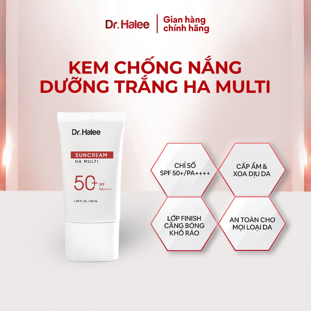 Chống Nắng Dưỡng Trắng Dr.Halee Ha Multi SPF50+/PA++++ 50ml