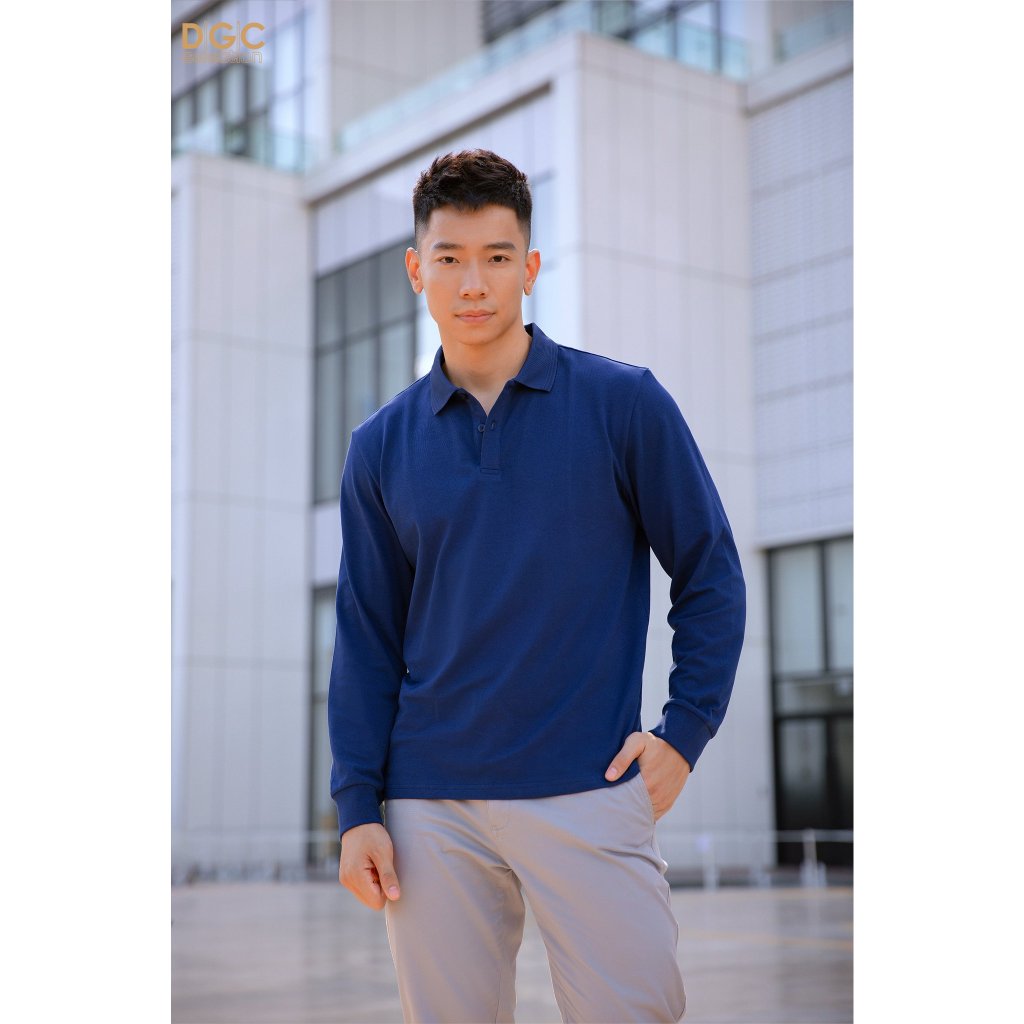 Áo Polo nam dài tay DGCs thoáng mát thấm hút mồ hôi tốt WAPBC05M