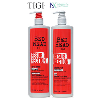 Dầu gội xã phục hồi tóc hư tổn tigi bed head resurrection 400ml + 970ml