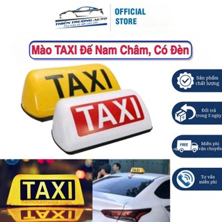 Mào taxi màu vàng, có đèn và đế hút nam châm - 2 kích cỡ 29cm và 35cm