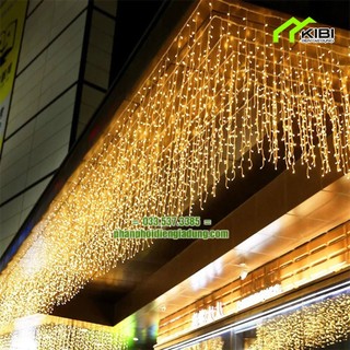 Bộ đèn led thả rèm mưa, thác nước, đèn led dây (6m, 8m, 12m, 16m)