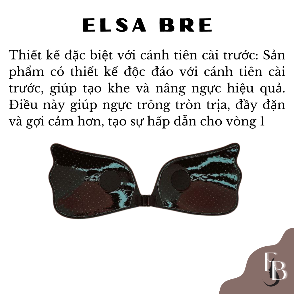 Miếng dán ngực cánh tiên cài trước nâng ngực tạo khe - ELSA BRE - Tăng cường vẻ đẹp tự nhiên áo ngực dán không dây dâ
