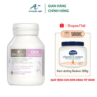 DHA cho mẹ bầu BioIsland DHA For Pregnancy giúp mẹ bầu khỏe mạnh và hỗ trợ phát triển trí não thai nhi 60 viên