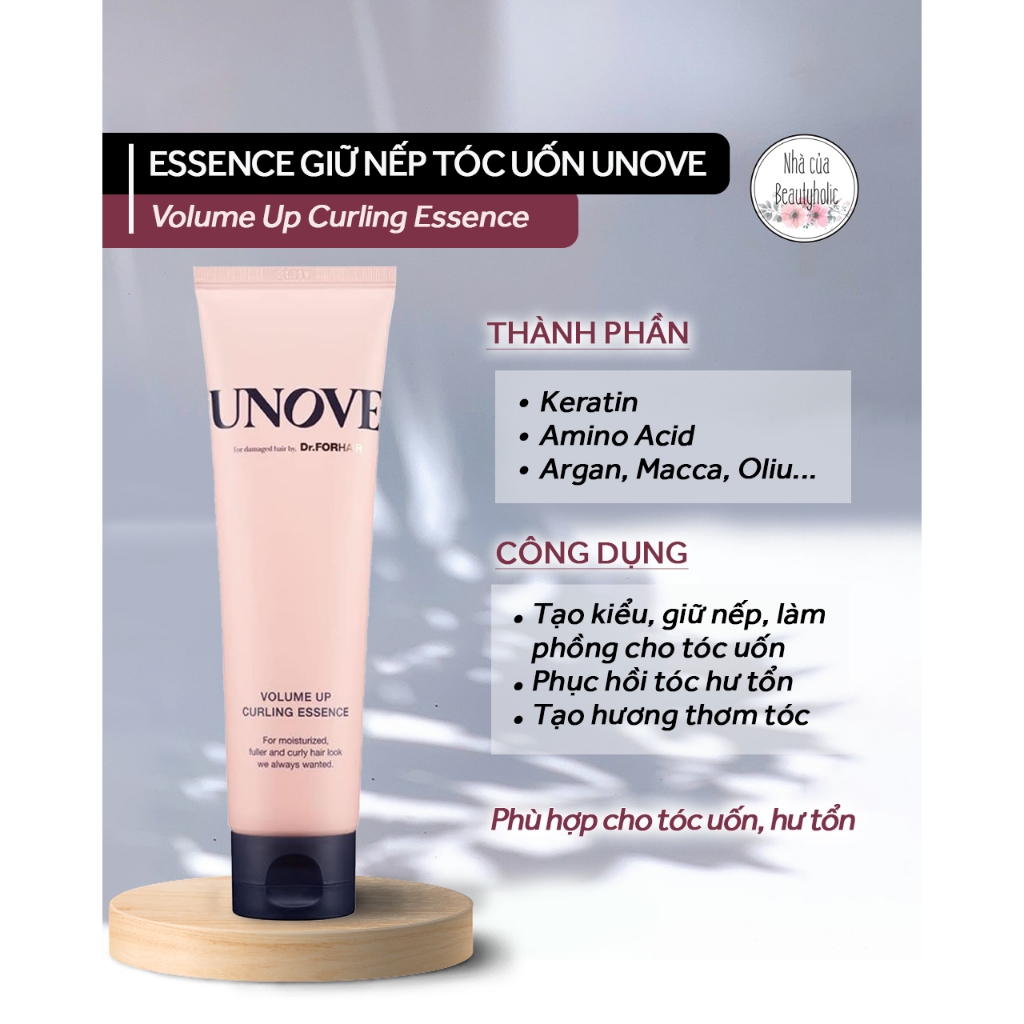 Tinh chất giữ nếp, tao phồng cho tóc uốn UNOVE VOLUME UP CURLING ESSENCE