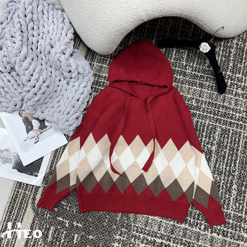 Áo Len Hoddie Mũ